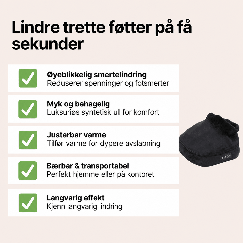 CozyFeet™ – Elektrisk varme og massasje for føttene dine - AVABeauty.no